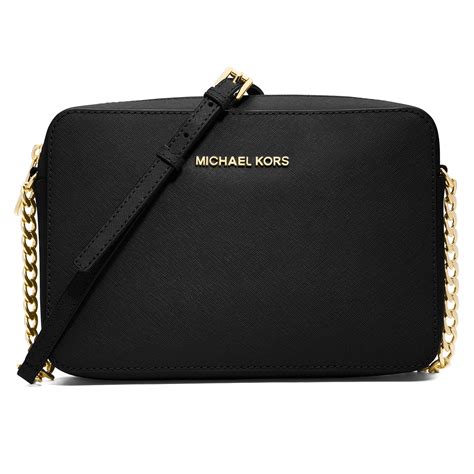 Michael Kors Women's Jet Set Item Crossbody Bag (Black 